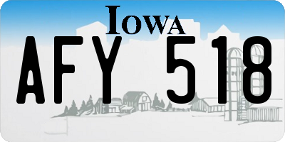 IA license plate AFY518