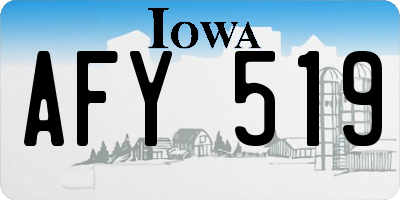 IA license plate AFY519