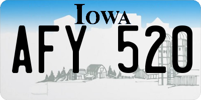 IA license plate AFY520