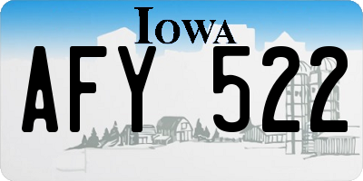 IA license plate AFY522