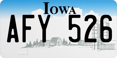 IA license plate AFY526