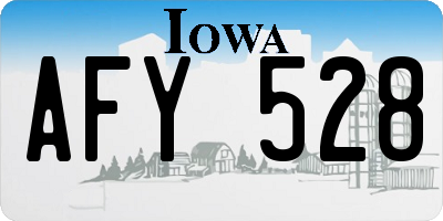 IA license plate AFY528