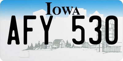 IA license plate AFY530