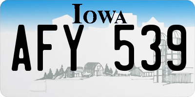 IA license plate AFY539