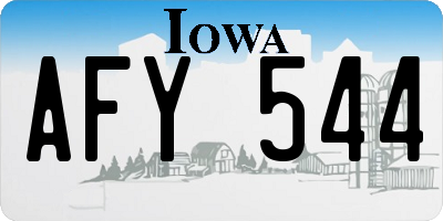 IA license plate AFY544