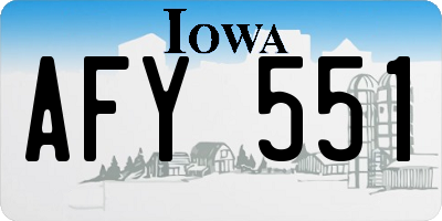 IA license plate AFY551