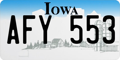 IA license plate AFY553
