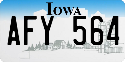 IA license plate AFY564