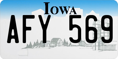 IA license plate AFY569