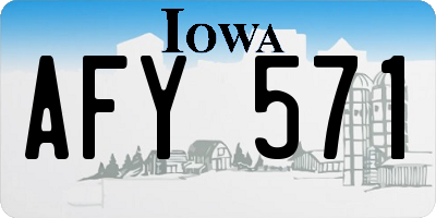 IA license plate AFY571