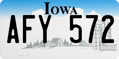 IA license plate AFY572