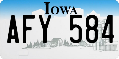 IA license plate AFY584