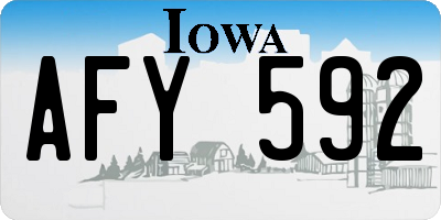 IA license plate AFY592