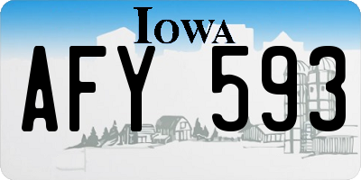 IA license plate AFY593