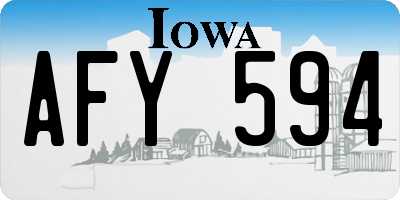 IA license plate AFY594