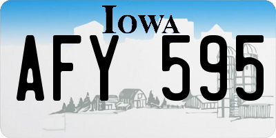 IA license plate AFY595