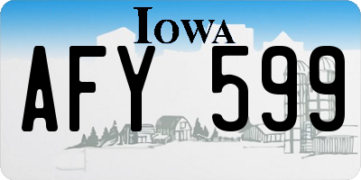 IA license plate AFY599