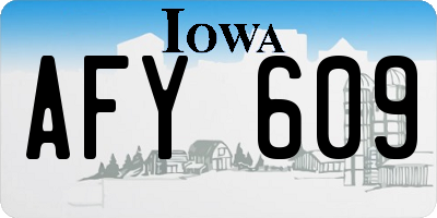 IA license plate AFY609