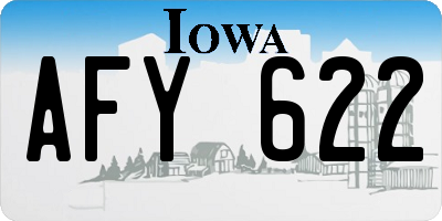 IA license plate AFY622