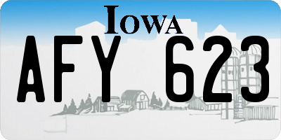 IA license plate AFY623