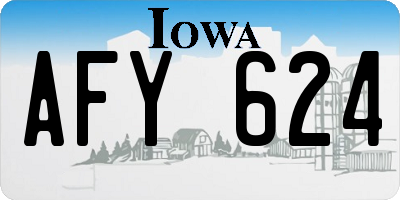 IA license plate AFY624