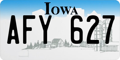 IA license plate AFY627