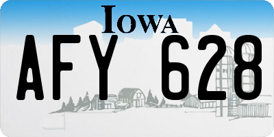IA license plate AFY628