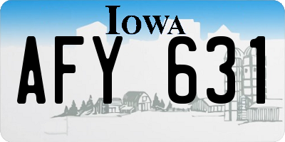IA license plate AFY631