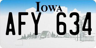 IA license plate AFY634