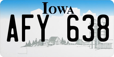 IA license plate AFY638