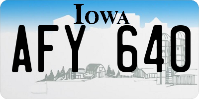 IA license plate AFY640