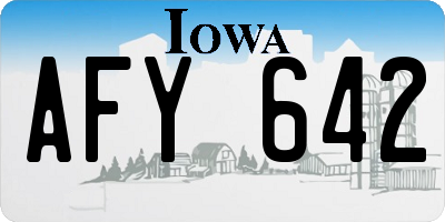 IA license plate AFY642