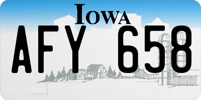 IA license plate AFY658