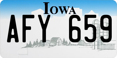 IA license plate AFY659