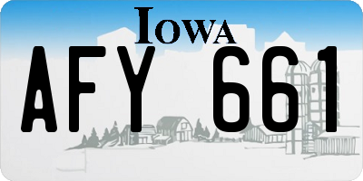 IA license plate AFY661