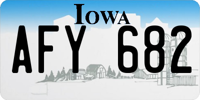 IA license plate AFY682