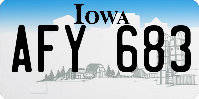 IA license plate AFY683