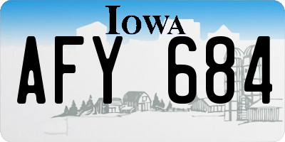 IA license plate AFY684