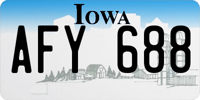 IA license plate AFY688