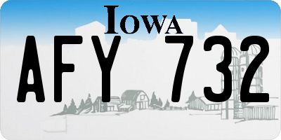 IA license plate AFY732