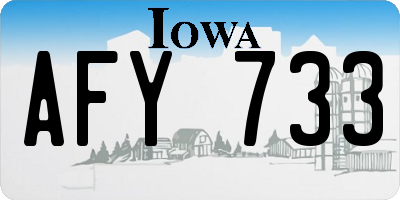 IA license plate AFY733