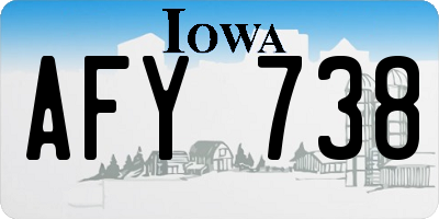 IA license plate AFY738