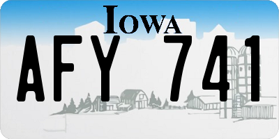 IA license plate AFY741