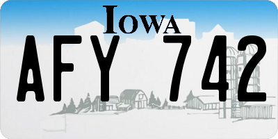 IA license plate AFY742