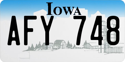 IA license plate AFY748