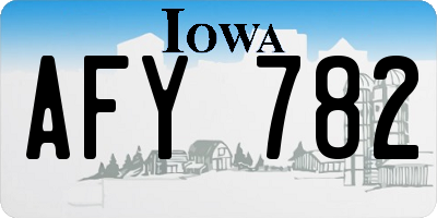IA license plate AFY782