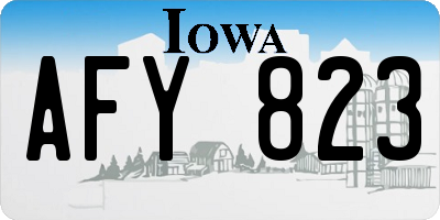 IA license plate AFY823