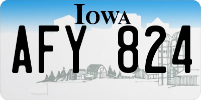 IA license plate AFY824