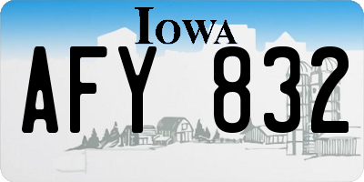 IA license plate AFY832