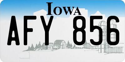 IA license plate AFY856